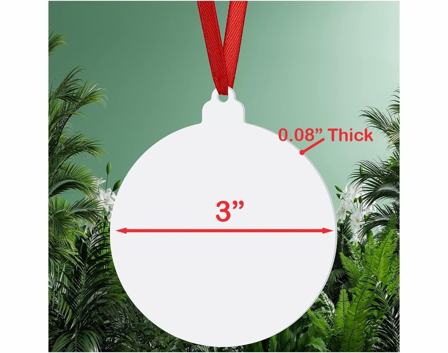 Monogrammed Teacher Appreciation Christmas Ornaments