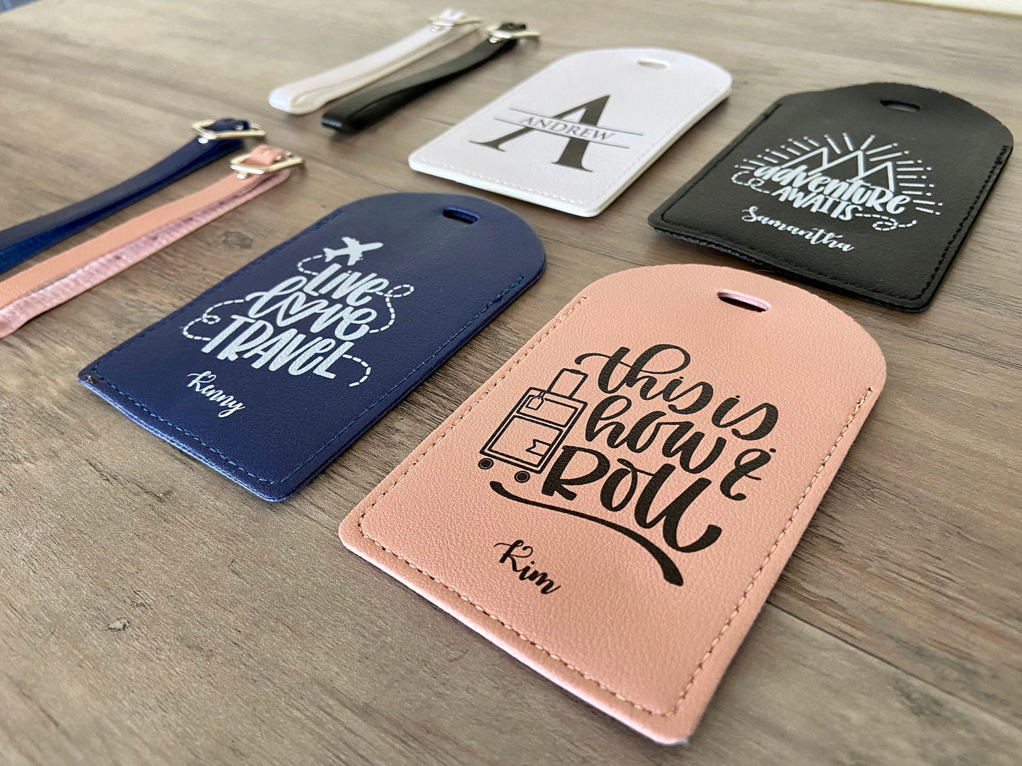 Personalized Leather Luggage Tags | Custom Luggage Tag Gift | Travel Gift