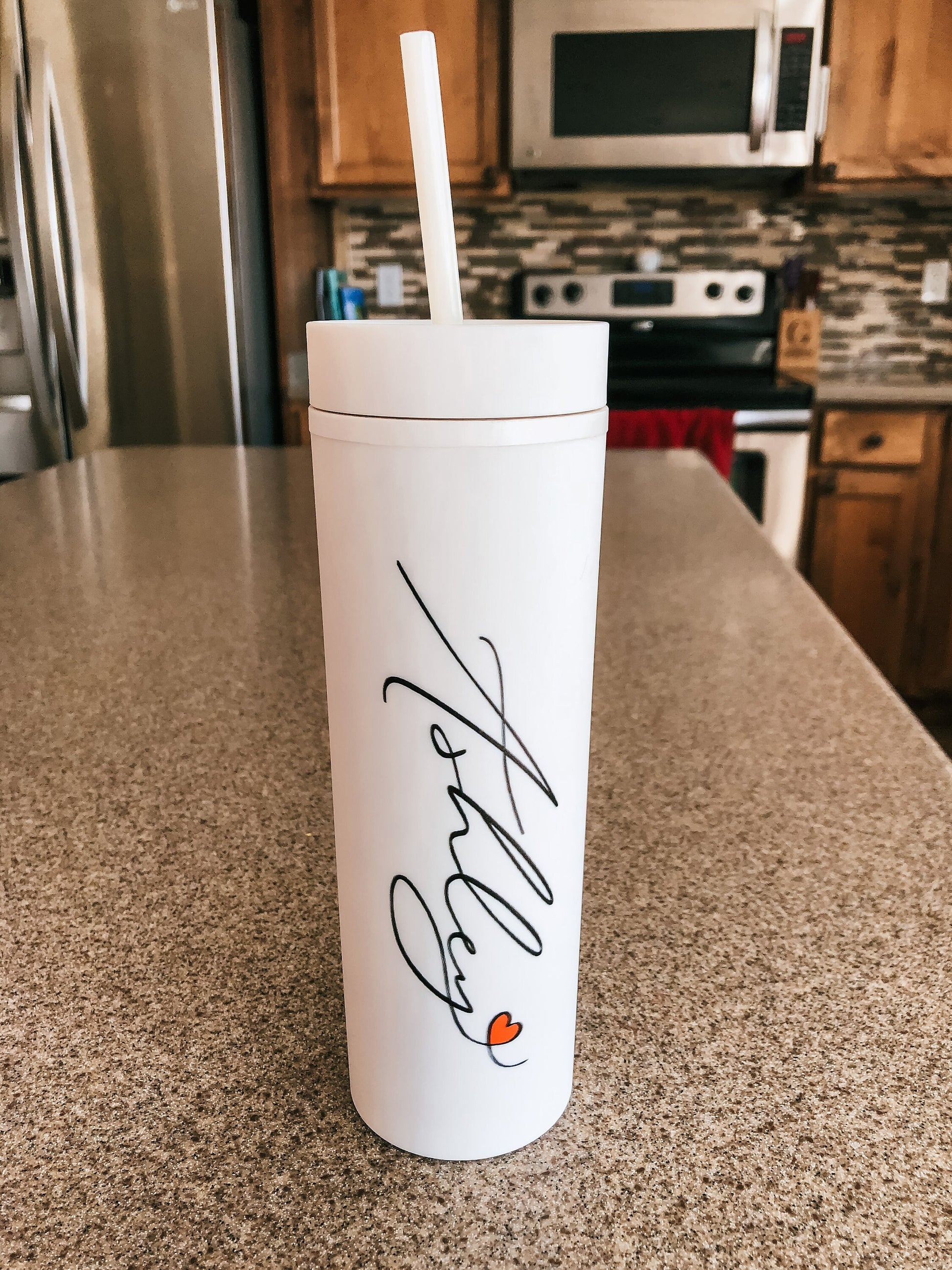 Monogrammed Tumbler, Skinny Tumblers with Lid and Straw, Bridesmaid Gift