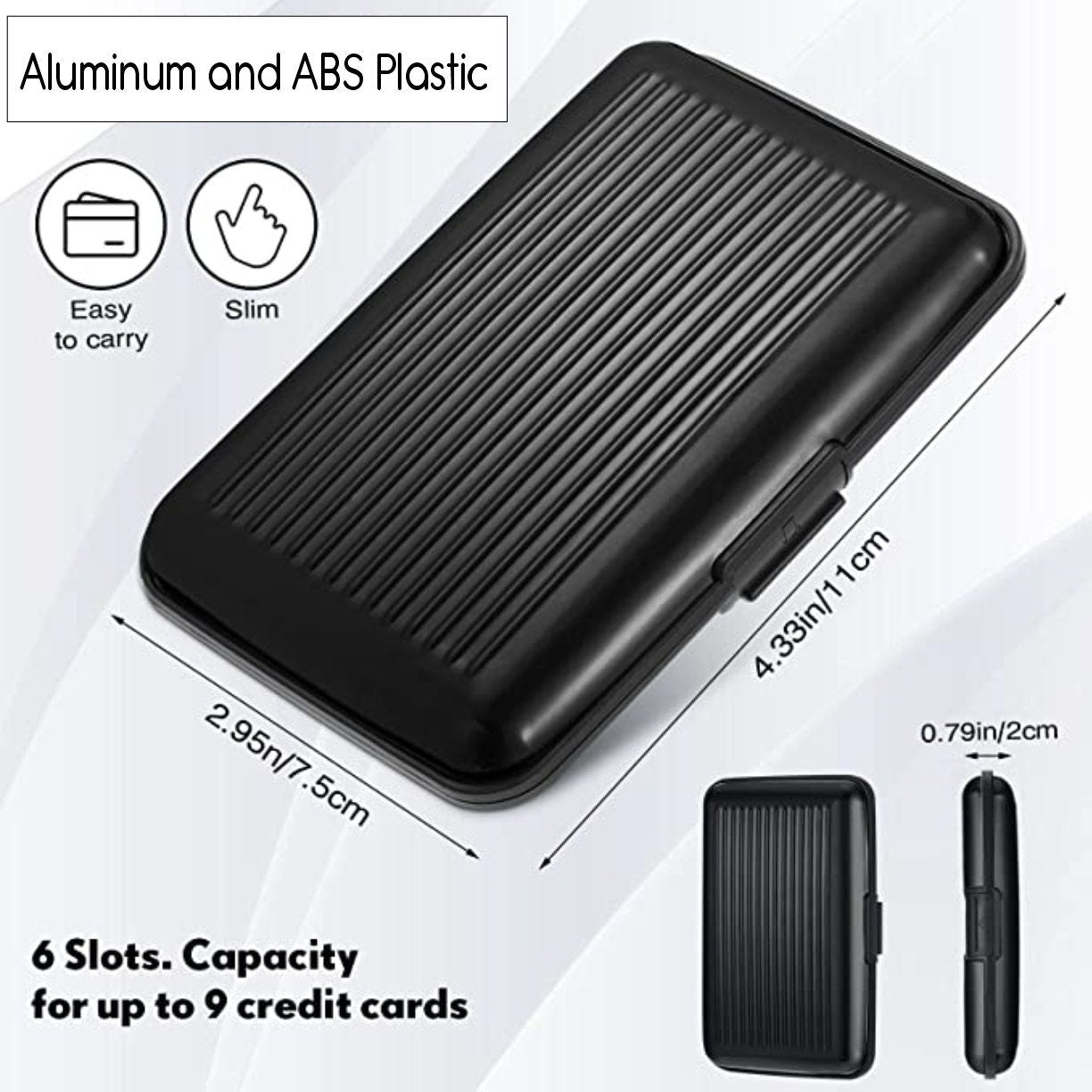 Monogrammed Mens Minimalist Wallet | Birthday Gift for Husband | Groomsmen Gift | Gift for Boyfriend