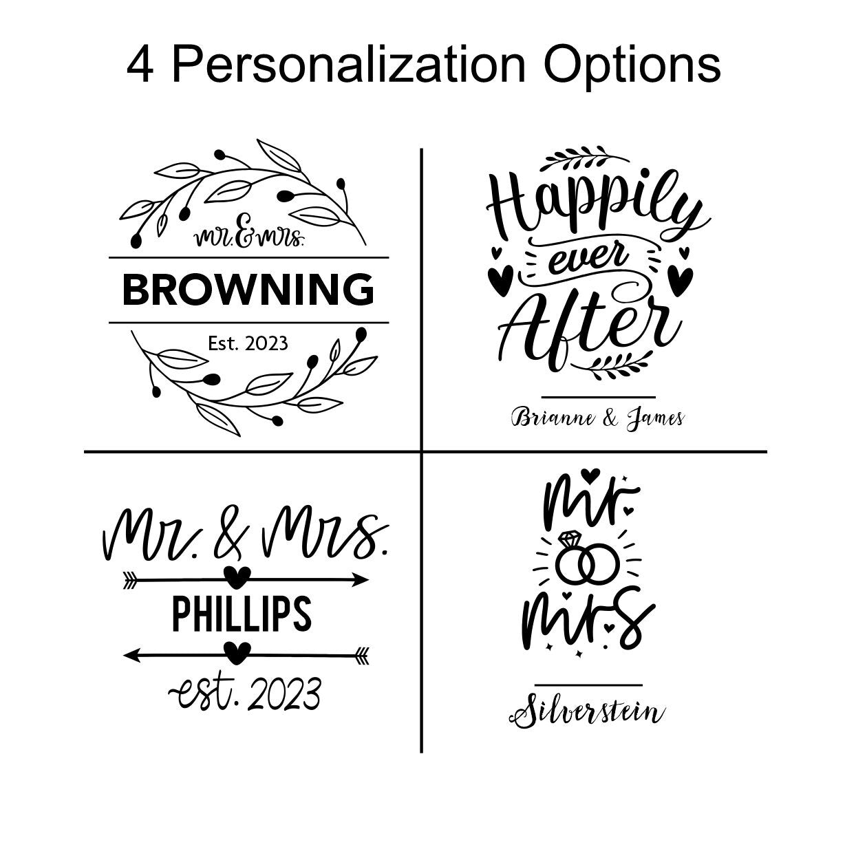 Monogrammed Mr & Mrs Glass Coaster Set, Personalized Wedding Coasters, Personalized printed Glass Coaster Set