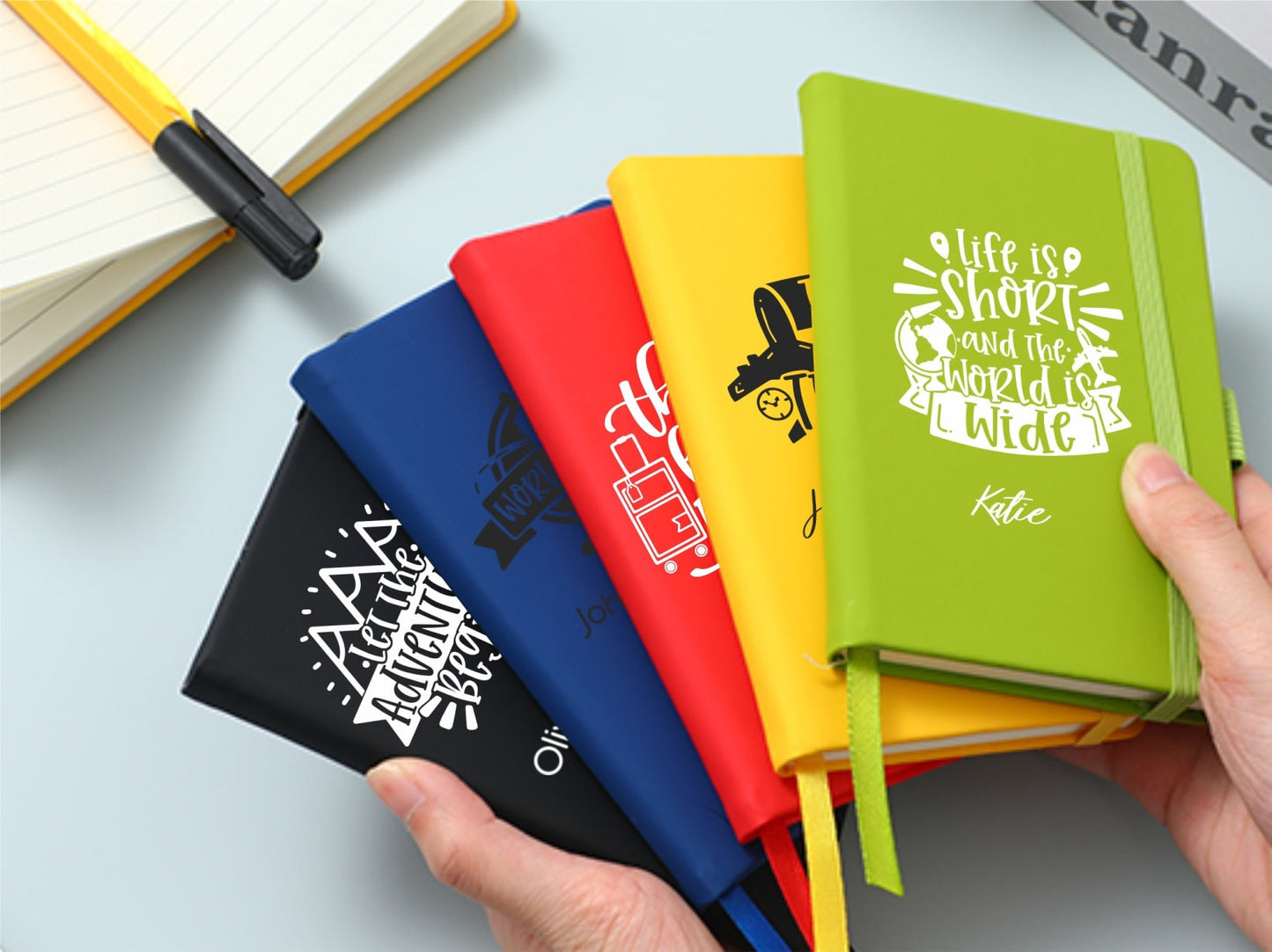 Personalized Pocket Travel Journal: A6 Leather Adventure Diary