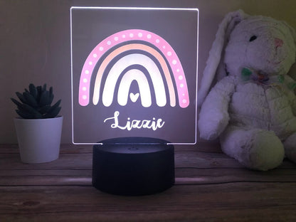 Personalized Name LED Night Light: Custom Monogram Nursery Decor