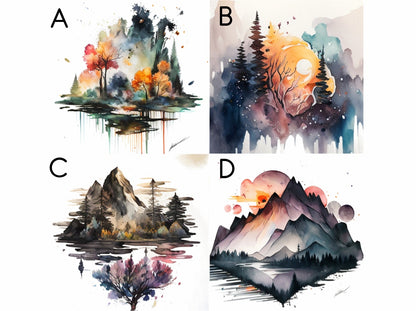 Monogram Mountain LED Night Light: Personalized Bedroom Decor