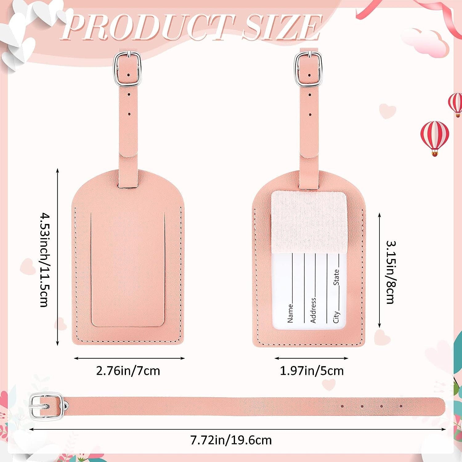 Personalized Leather Luggage Tag: Custom Travel Gift