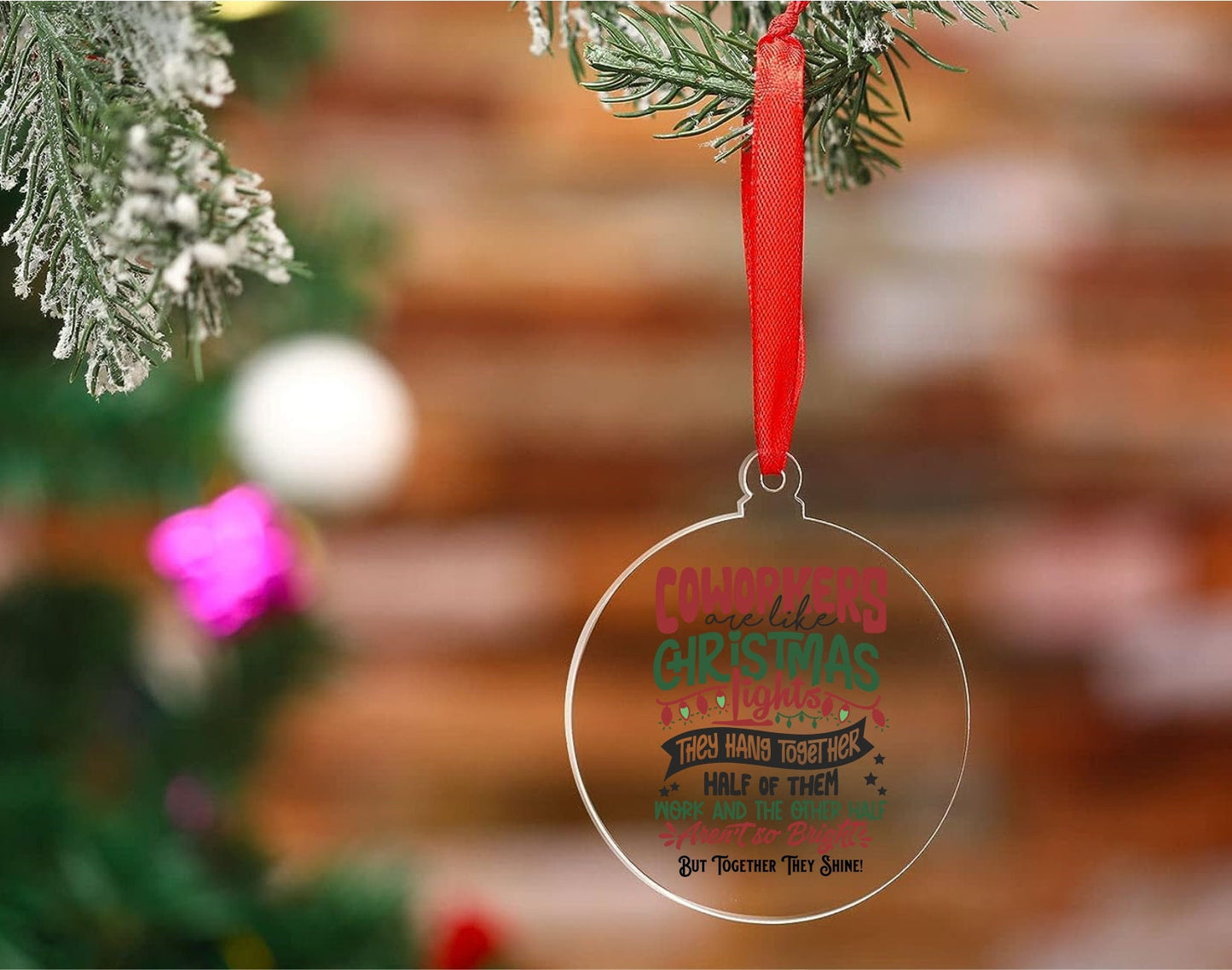 Coworker Acrylic Christmas Ornament for Coworker Gift