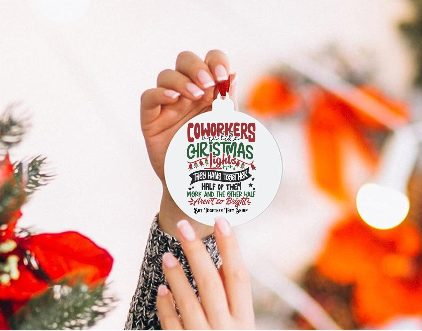 Coworker Acrylic Christmas Ornament for Coworker Gift