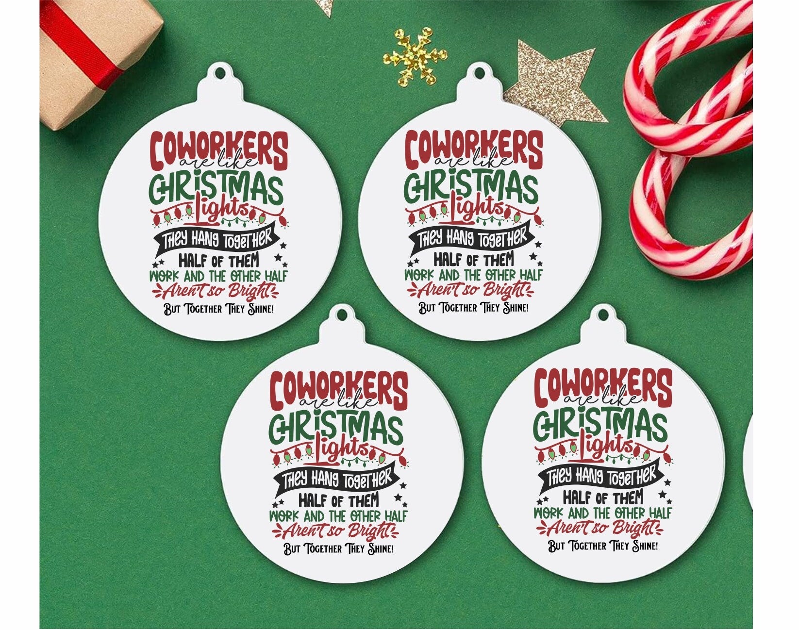 Coworker Acrylic Christmas Ornament for Coworker Gift