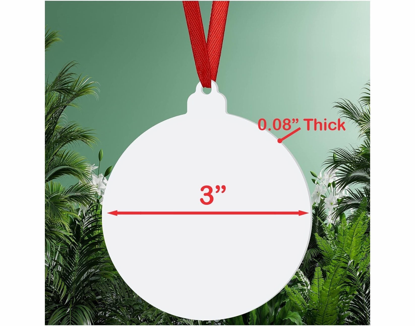 Monogrammed Teacher Appreciation Christmas Ornaments