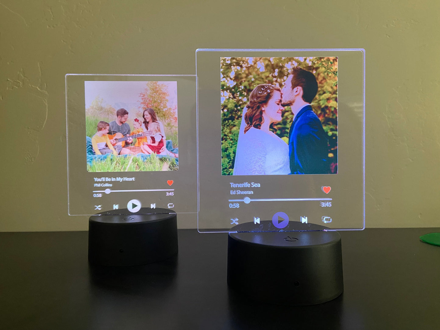 Custom LED Photo Spotify Song Plaque Light