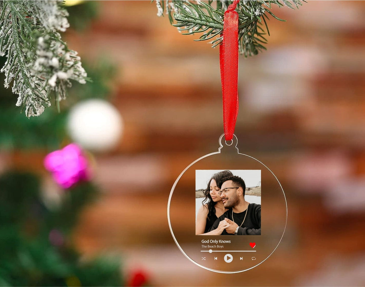 Custom Spotify Song Christmas Ornament