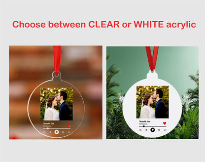 Custom Spotify Song Christmas Ornament