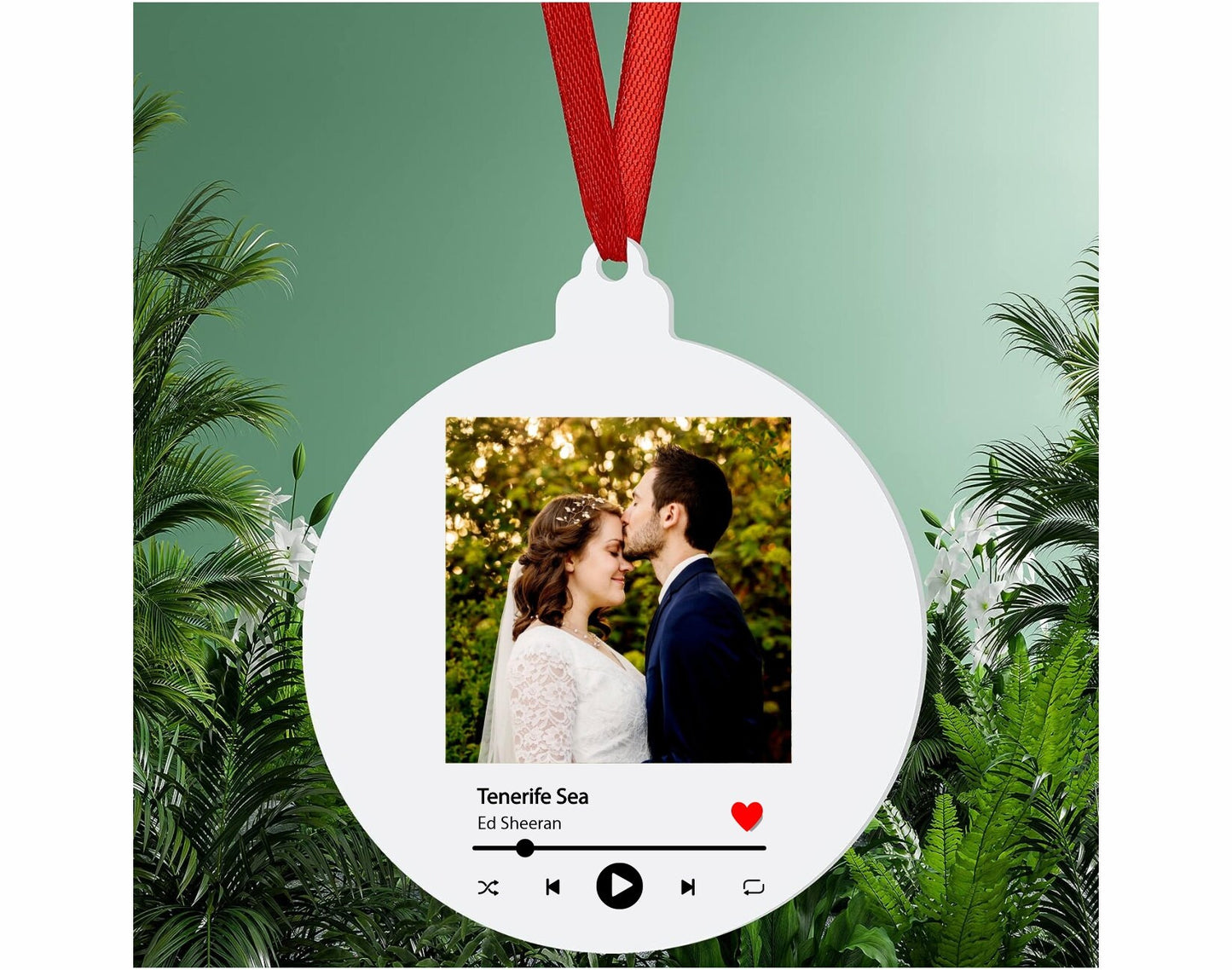 Custom Spotify Song Christmas Ornament
