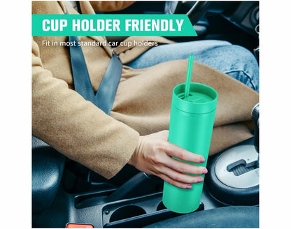Custom Design UV Printed Skinny Tumbler with Lid and Straw