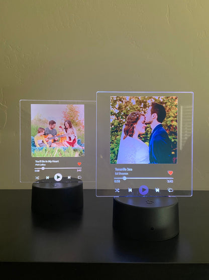 Custom LED Photo Spotify Song Plaque Light