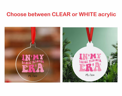 Personalized Dance Teacher Christmas Ornament