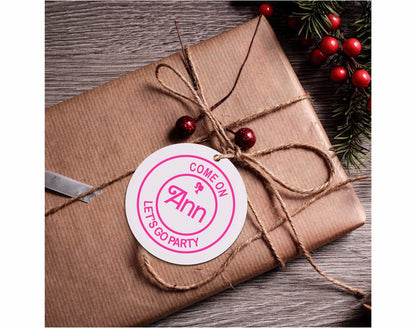 Personalized Let's Go Party Acrylic Christmas Ornament