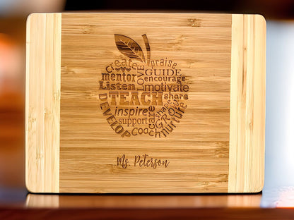 Monogrammed Teacher Appreciation Cutting Board
