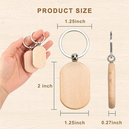 Monogrammed Wooden Teacher Keychain: Engraved Gift