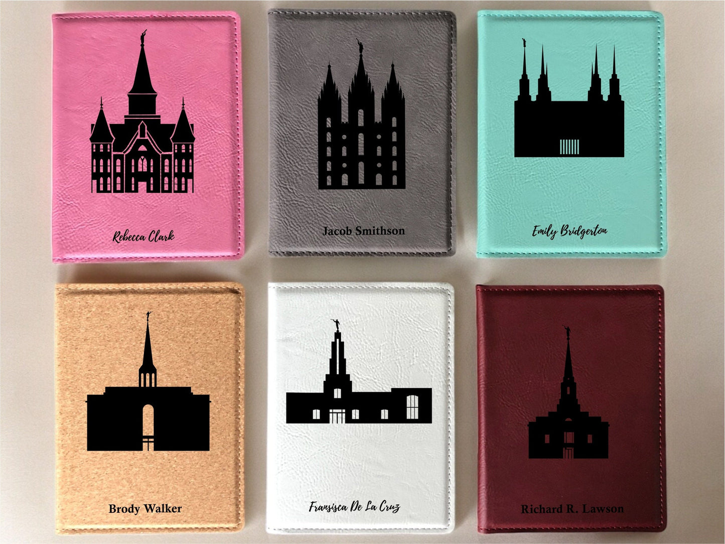 Custom Engraved Leather LDS Temple Recommend and Temple Ordinance Organizer - The Original