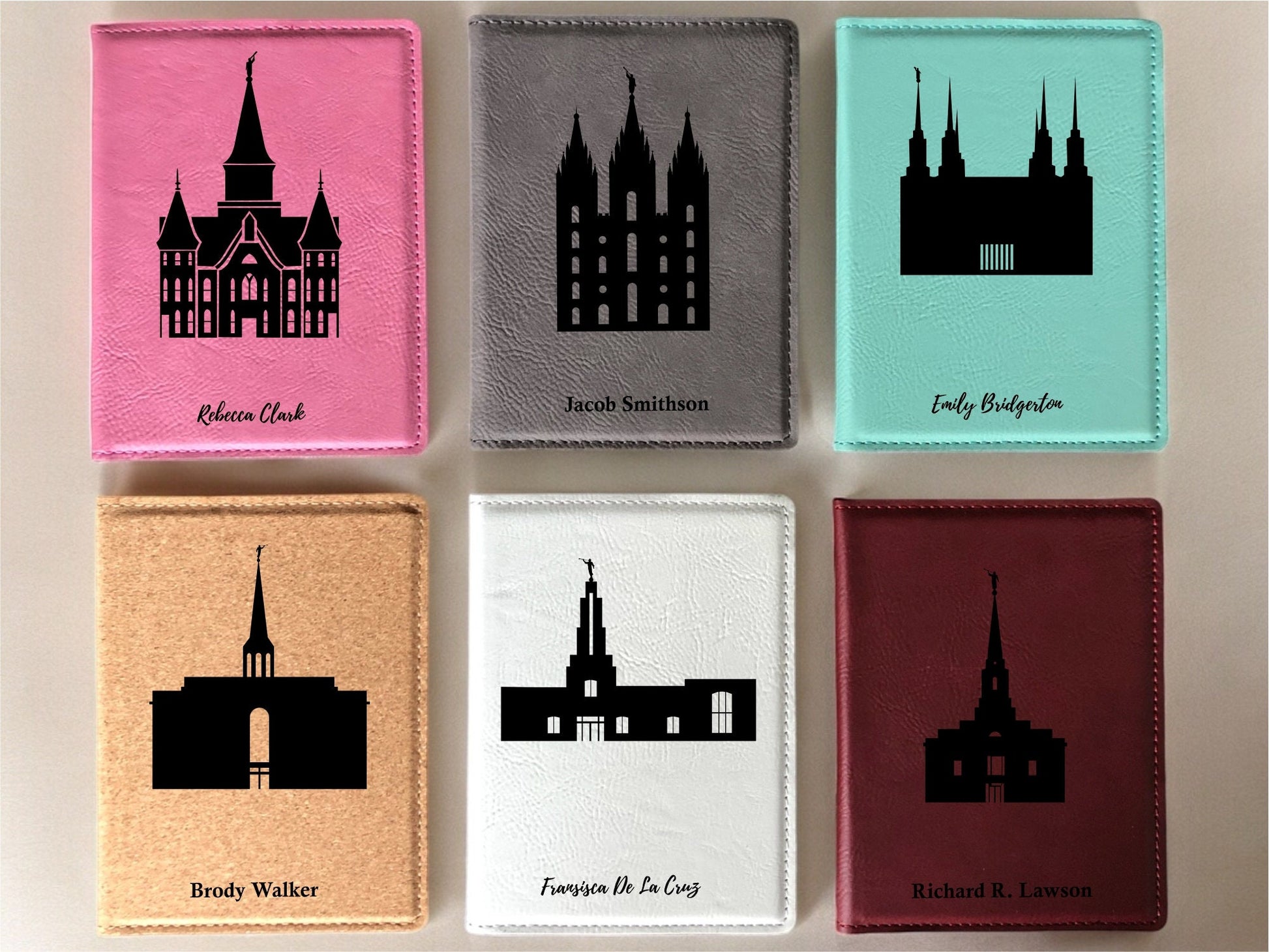 Custom Engraved Leather LDS Temple Recommend and Temple Ordinance Organizer - The Original