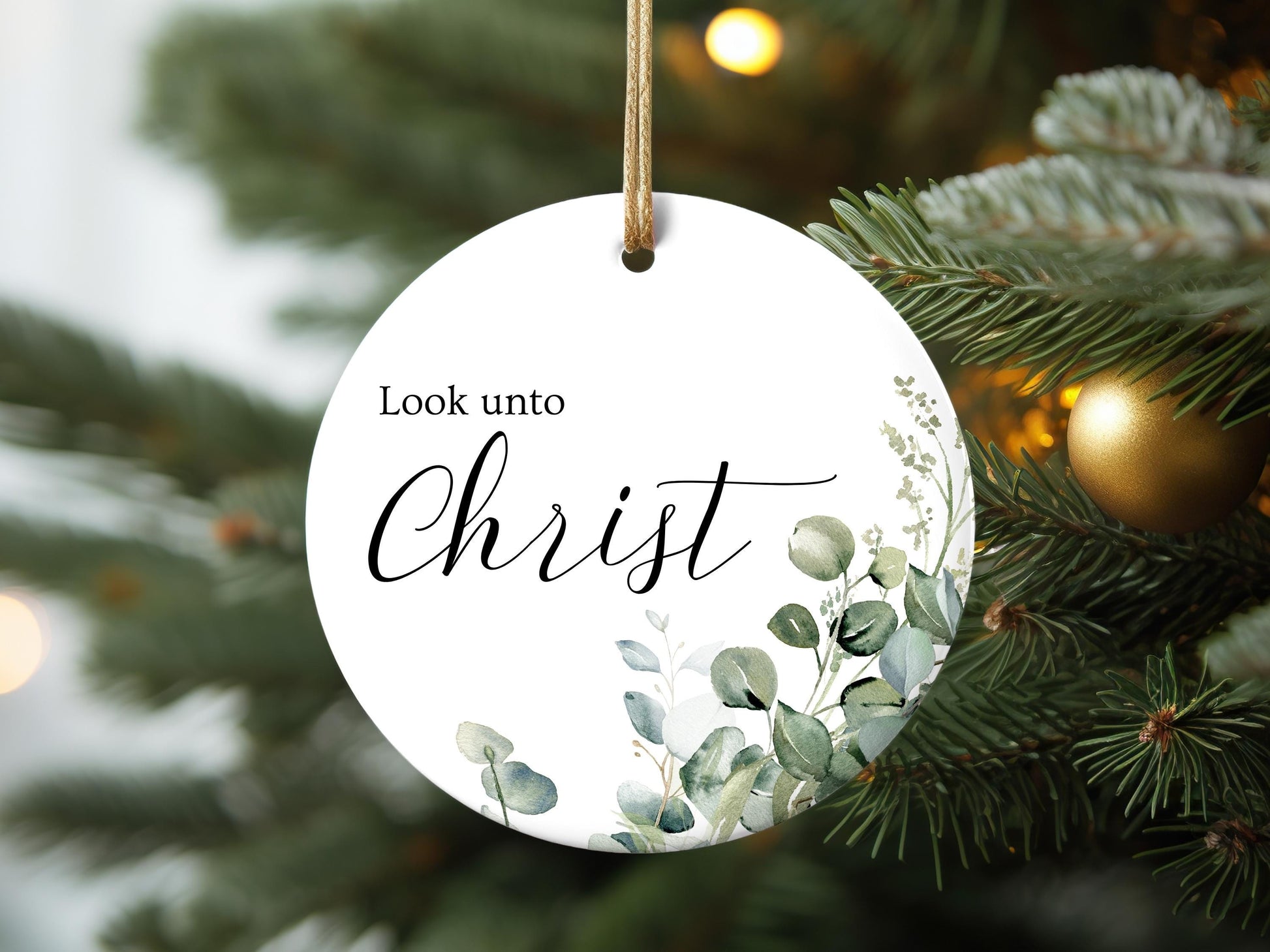 Look unto Christ 2025 Youth Theme Porcelain Ornament