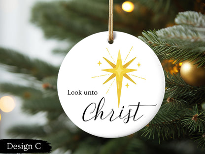 Look unto Christ 2025 Youth Theme Porcelain Ornament