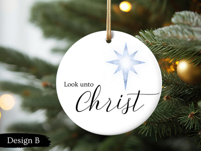 Look unto Christ 2025 Youth Theme Porcelain Ornament