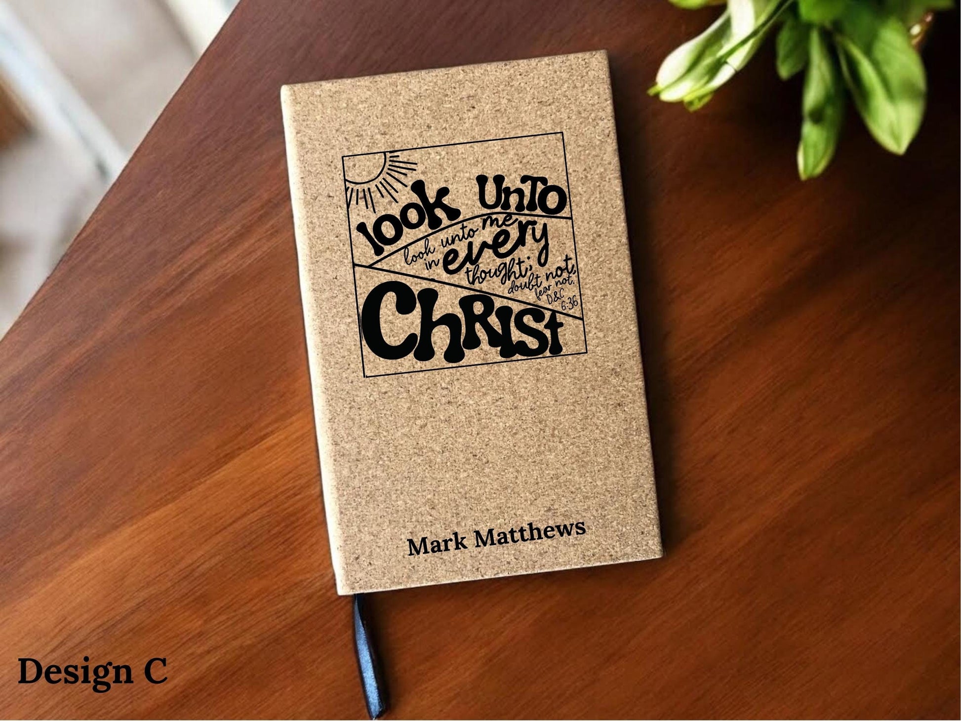 Laser Engraved Personalized Look Unto Christ Journal