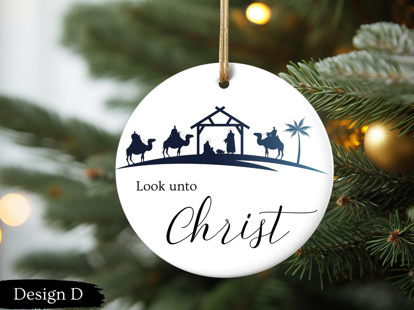 Look unto Christ 2025 Youth Theme Porcelain Ornament