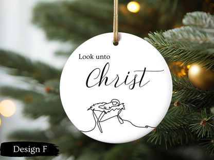 Look unto Christ 2025 Youth Theme Porcelain Ornament