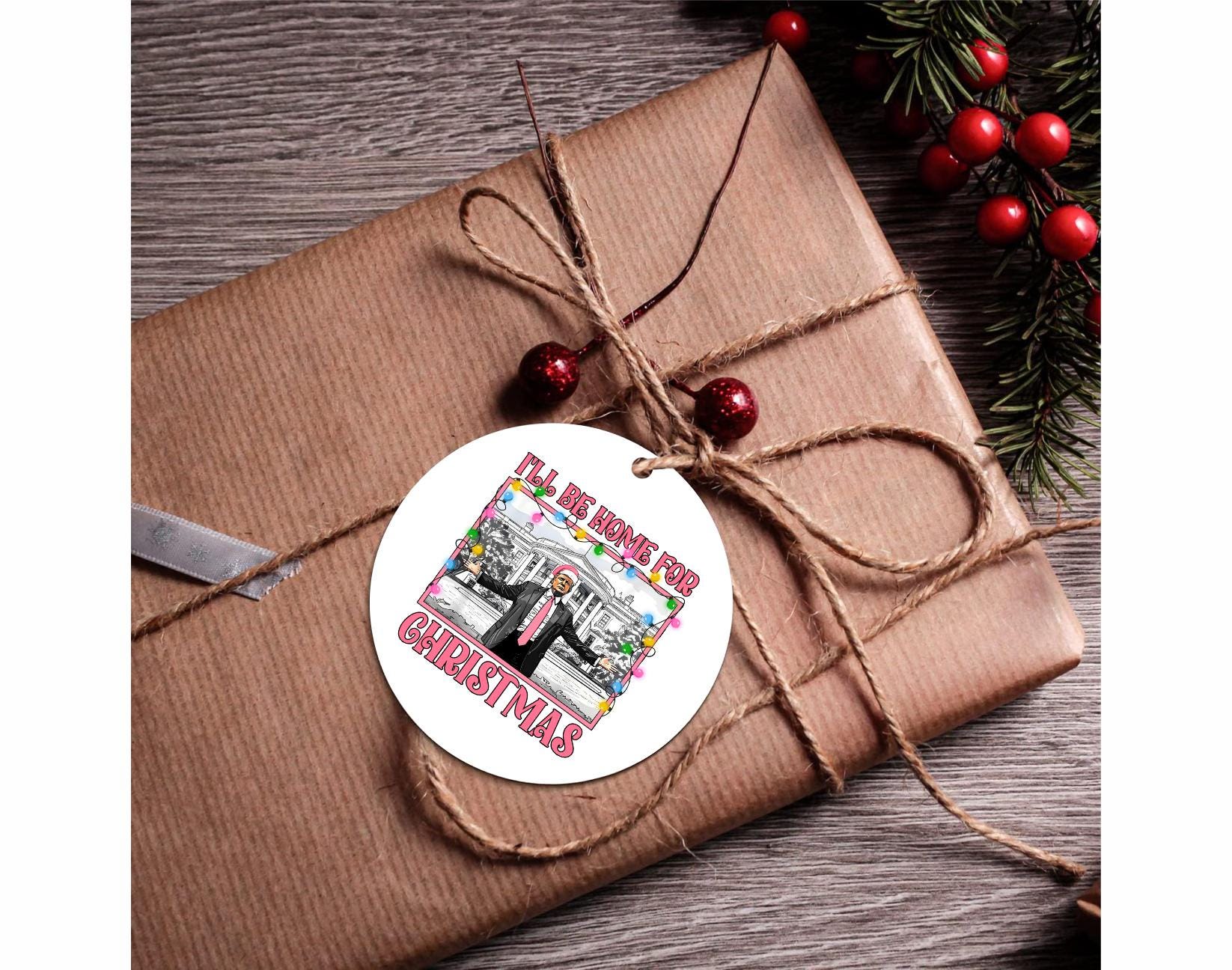 Donald Trump I'll Be Home For Christmas Ornament