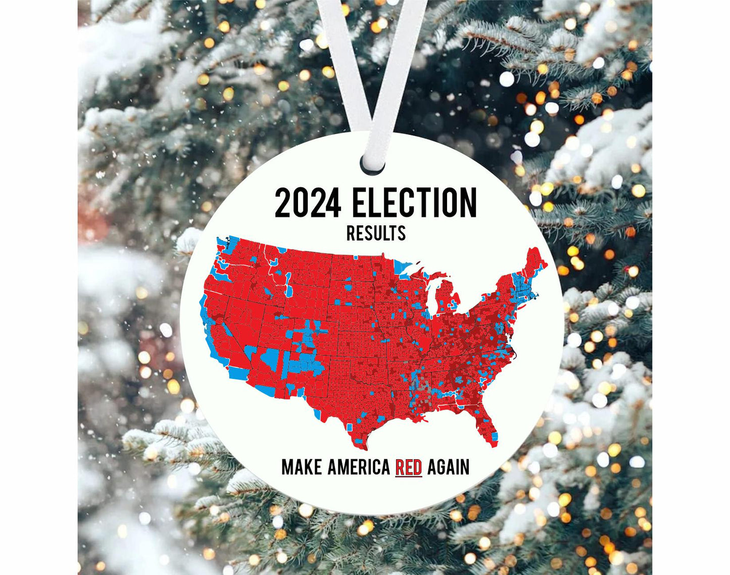 Donald Trump Election Results Map Ornament