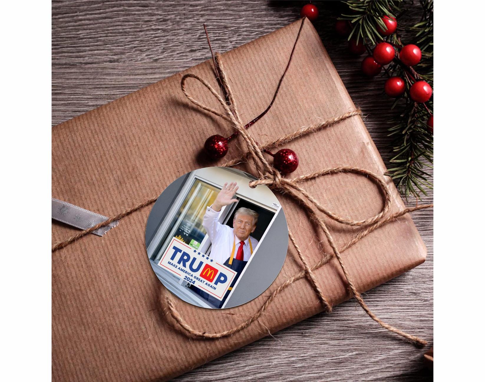 Donald Trump McDonalds Ornaments, MaGaDonald's