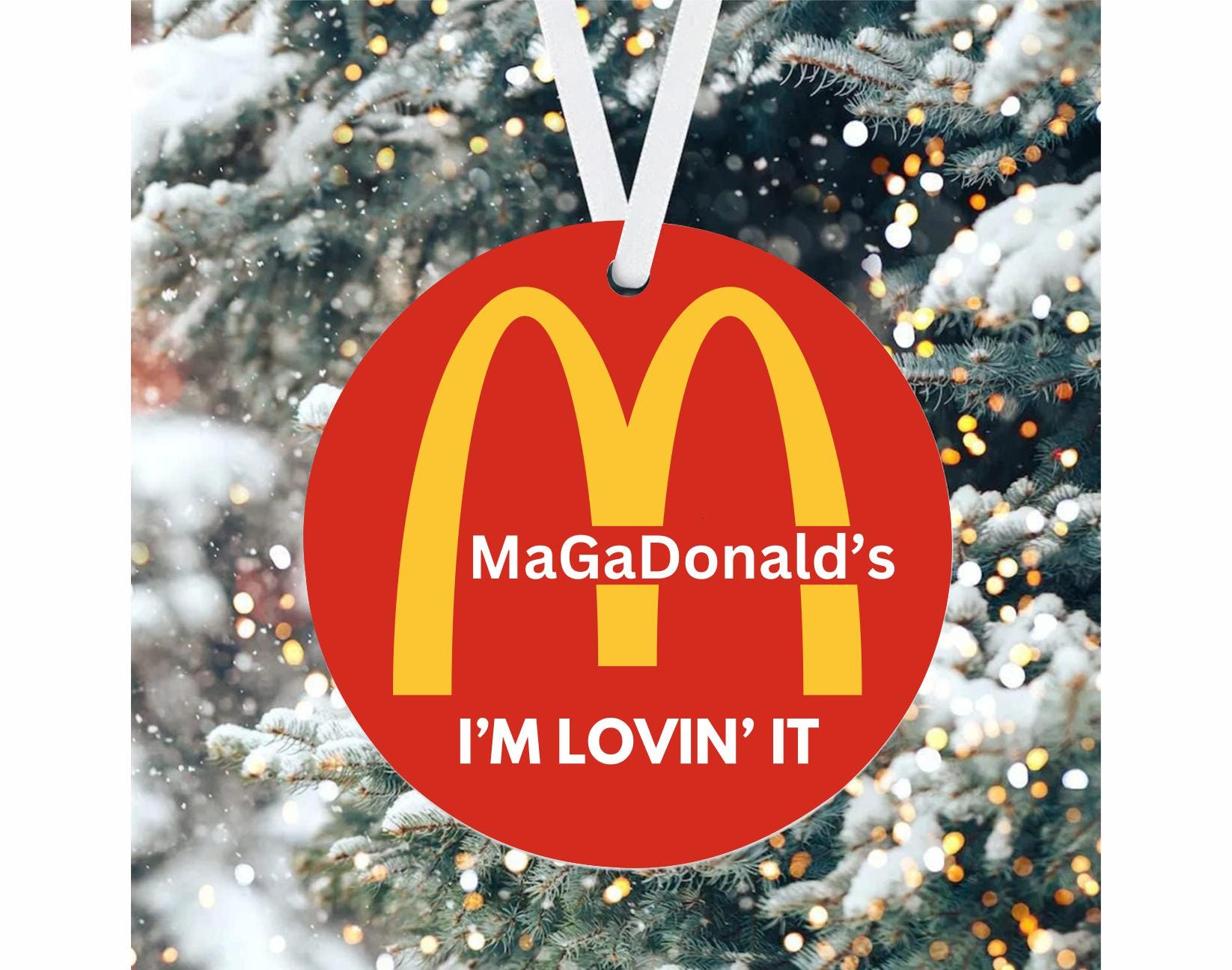 Donald Trump McDonalds Ornaments