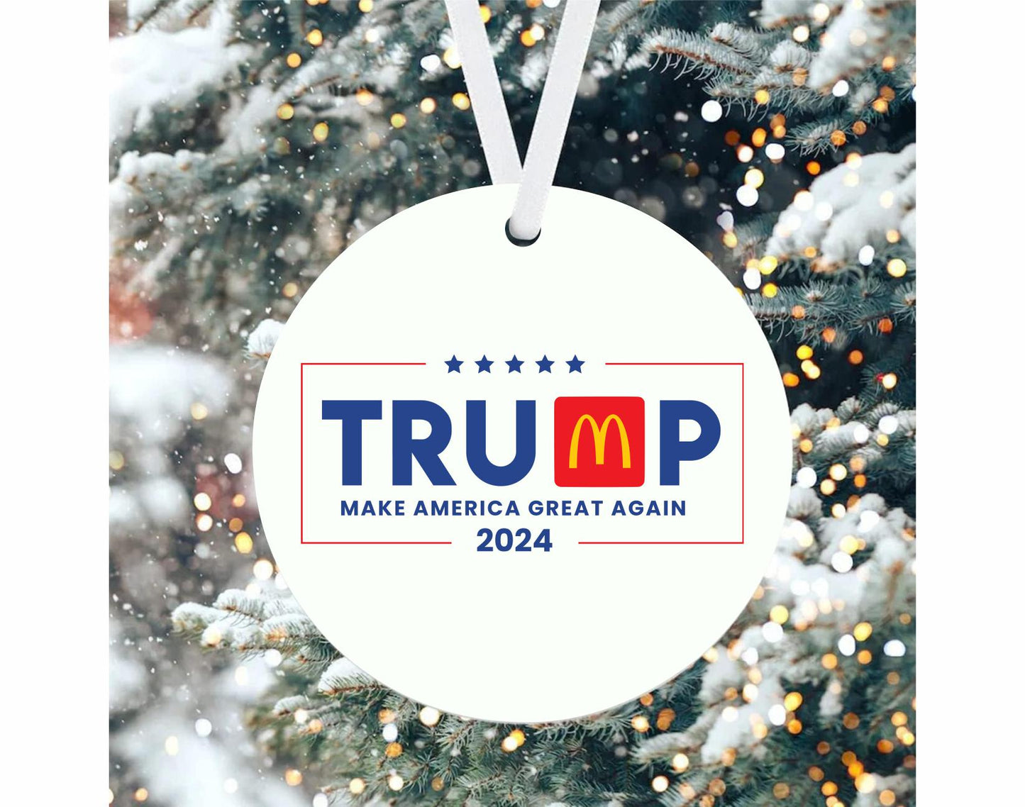 Donald Trump McDonalds Ornaments, MaGaDonald's