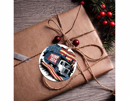 Donald Trump Garbage Truck Ornament