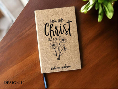 Laser Engraved Personalized LDS 2025 Youth Theme Journal, Look Unto Christ Journal