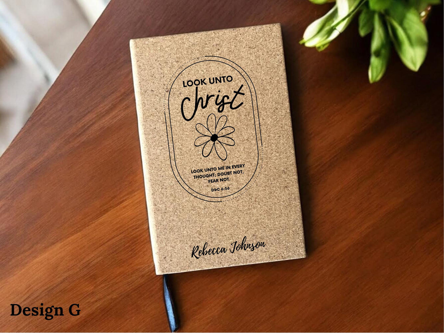 Laser Engraved Personalized Look Unto Christ Journal