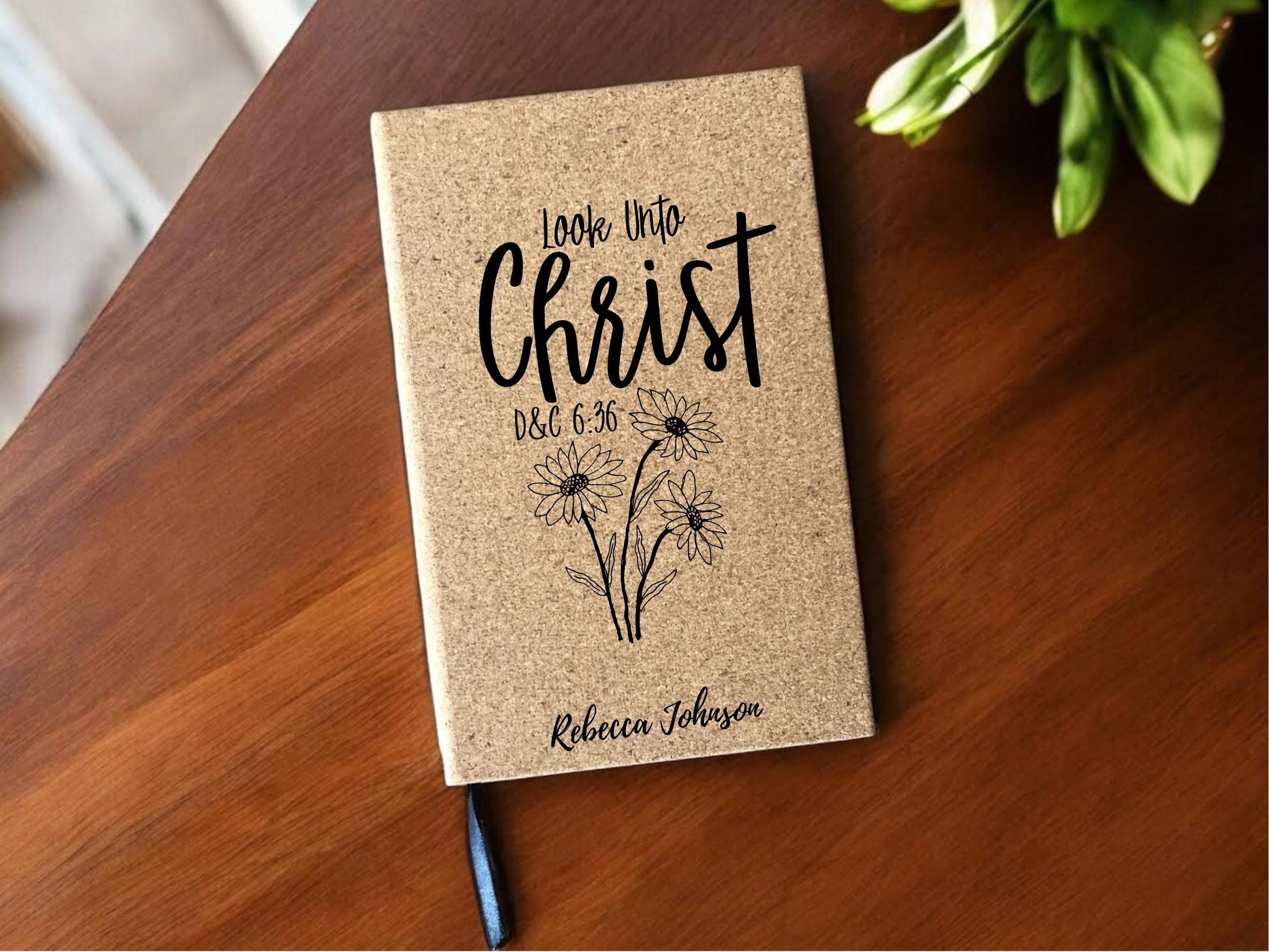 Laser Engraved Personalized LDS 2025 Youth Theme Journal, Look Unto Christ Journal