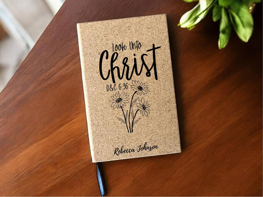 Laser Engraved Personalized LDS 2025 Youth Theme Journal, Look Unto Christ Journal