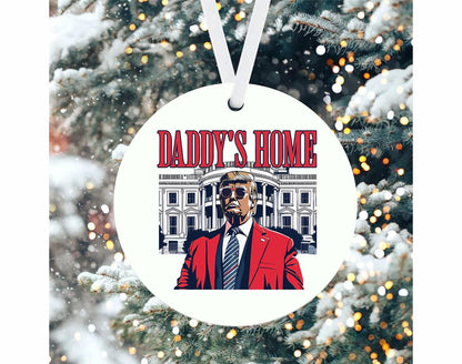 Donald Trump I'll Be Home For Christmas Ornament