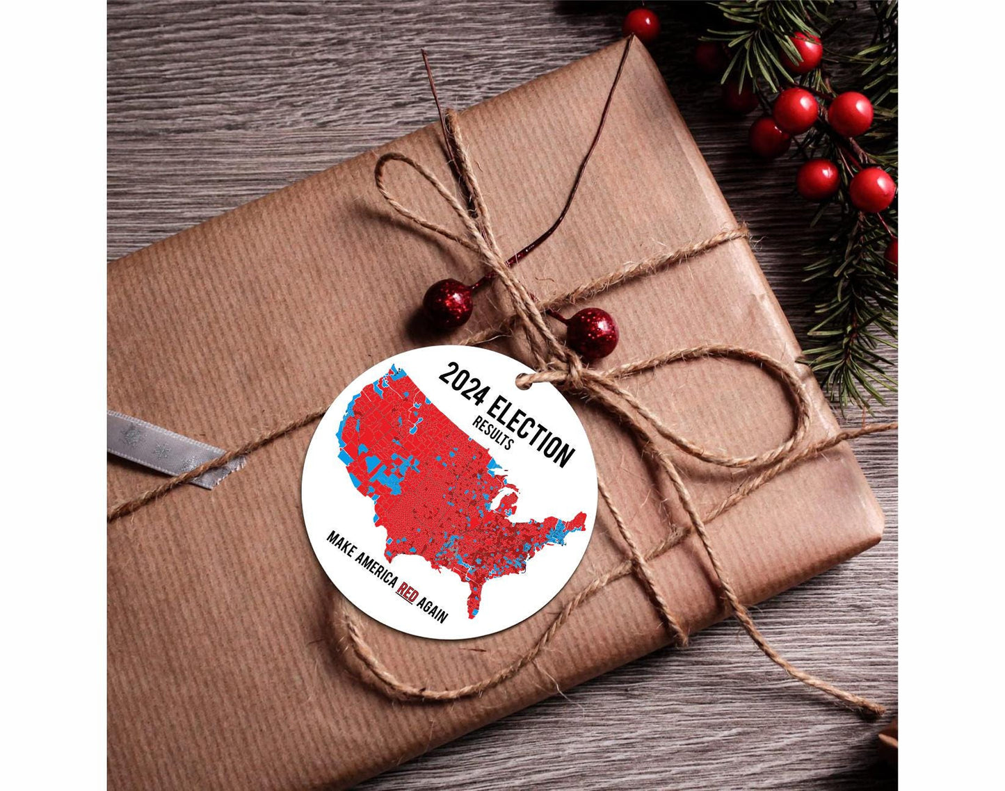 Donald Trump Election Results Map Ornament