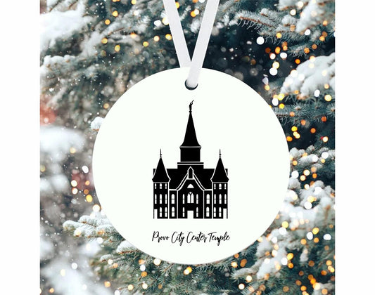 Personalized LDS Temple Christmas Ornaments