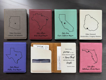 Custom Etched LDS Missionary Temple Recommend and Temple Ordinance Organizer- The Original