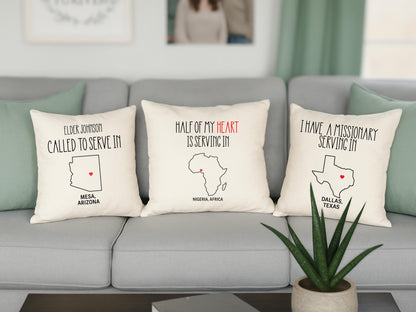 Personalized LDS Missionary Throw Pillow