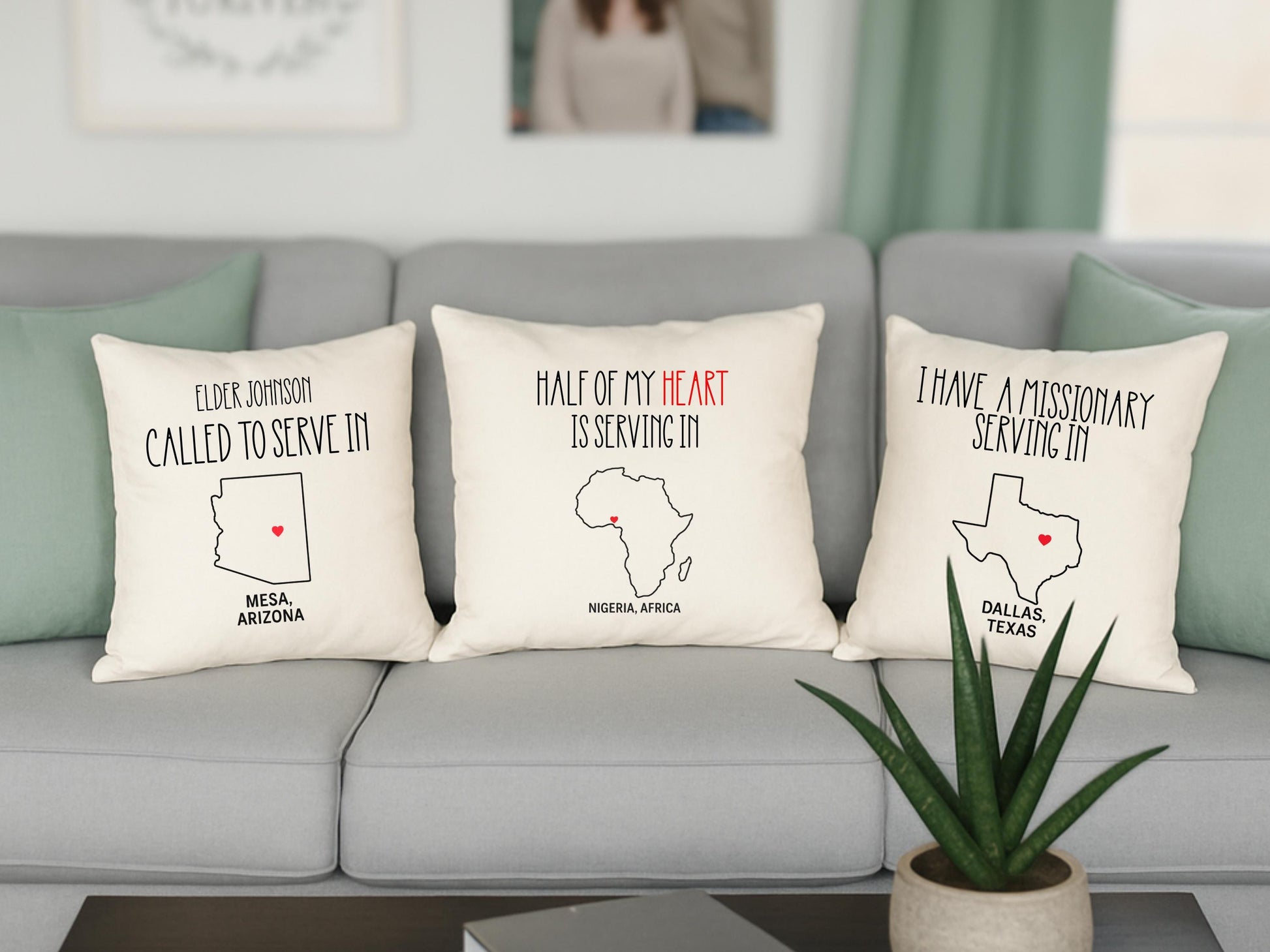 Personalized LDS Missionary Throw Pillow