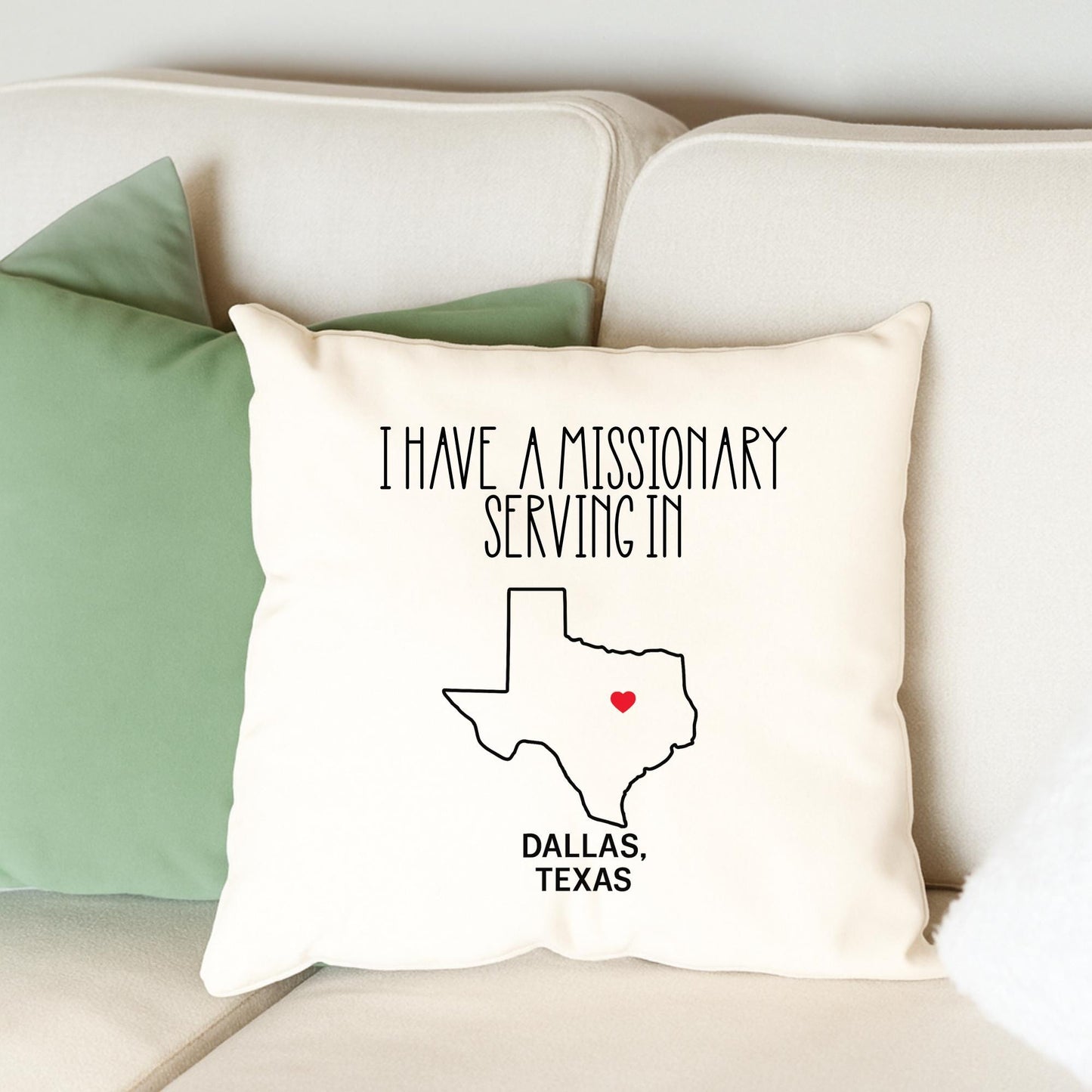 Personalized LDS Missionary Throw Pillow