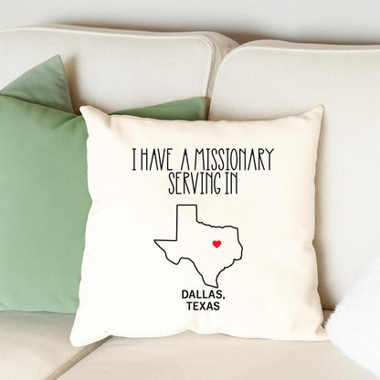 Personalized LDS Missionary Throw Pillow