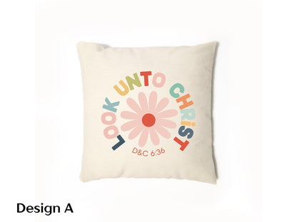 Look Unto Christ Throw pillow - 2025 LDS Youth Theme Home Decor